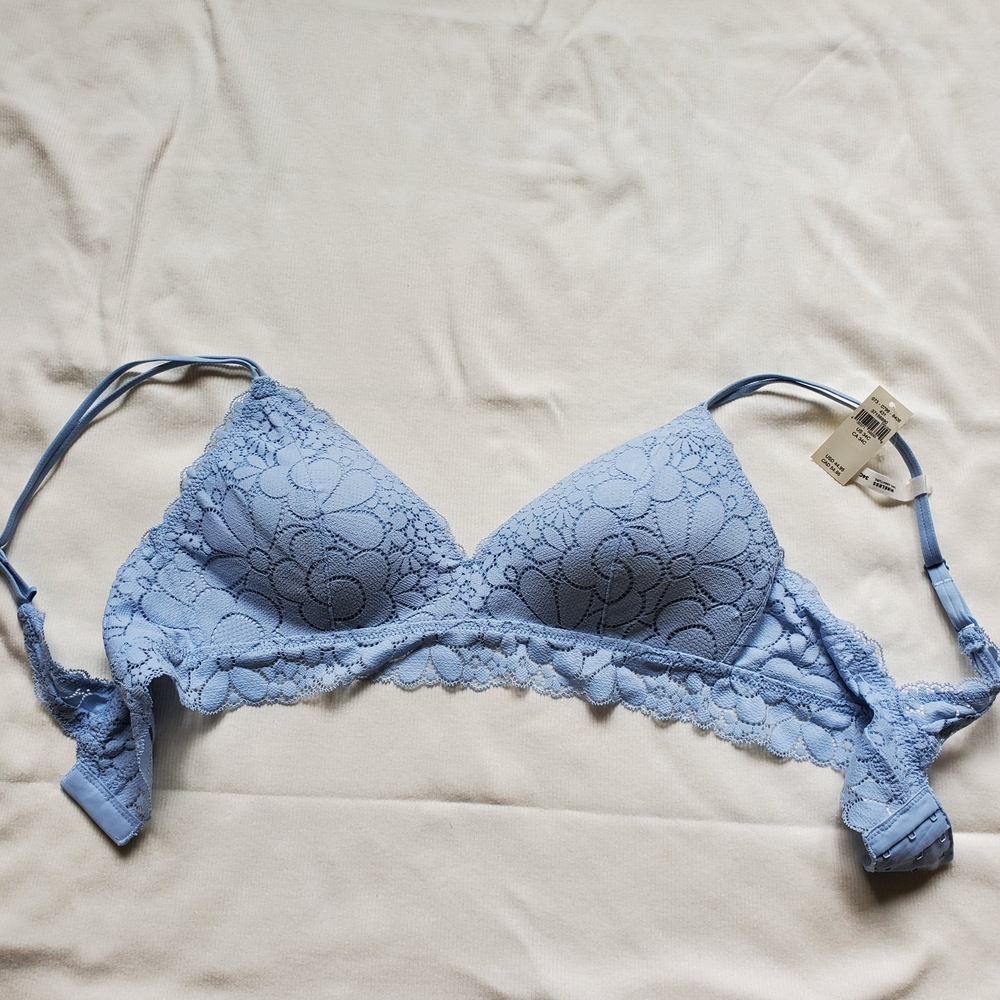 Aerie Blue Lace Bras with Underwire Support